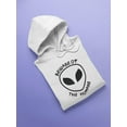 thumbnail image 3 of Smartprints Womens Graphic Hoodie White - Beware Of The Humans Quote Cotton Blend Classic Fit, 3 of 4
