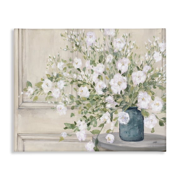 Stupell Industries Farmhouse Geranium Tabletop Country Still Life Blooming Flowers Canvas Art, 20 x 16, by Julia Purinton
