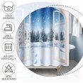 thumbnail image 4 of Winter Window View Shower Curtain Sets Natural Scenery Snowflake Forest Pine Trees Decorative Christmas Tree Shower Curtains with Hooks for Waterproof Polyester Bath Bathroom 84x72 Inches, 4 of 5