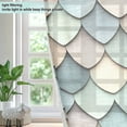 thumbnail image 4 of Yayeee Window Curtains Light Filtering 63"x42" Grommet Panel Pair Home Living Room Decor, Green Art Pattern, 4 of 7