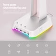 thumbnail image 3 of ONIKUMA ST-2 Auriculares Soporte RGB desmontable 3 puertos USB Conector de audio Conector multi-Modos Auriculares Para Auriculares Accesorios con Base Blanco Jumpingount EL006219-02B, 3 of 7