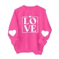 thumbnail image 5 of Itsame Valentine's Sweatshirt Womens Long Sleeve T-Shirts Loose Crew Neck Tops Hot Pink Size L, 5 of 10