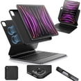 thumbnail image 1 of ESR Rebound 360 Keyboard Case for iPad Pro 12.9" (6th/5th/3rd Gen), Easy‑Set Magnetic Stand with Portrait & Raised Modes, Removable Protective Cover, Black, 1 of 9