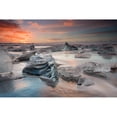 thumbnail image 3 of Baroni, Massimo 18x13 Black Modern Framed Museum Art Print Titled - Glacial Lagoon Beach, 3 of 5