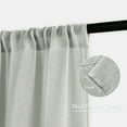 thumbnail image 4 of XWZO Semi Sheer Linen Curtains,Privacy Enhancing & Light Filtering Rod Pocket Drapes for Living Room with Tiebacks(Grey,W52 x L84 Inch,2 Panels), 4 of 12