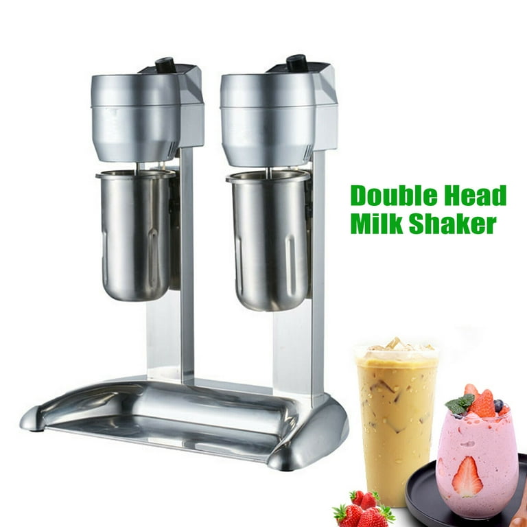 Flkoendmall Commercial Double Head Drink Mixer Stainless Steel Milk Shake  Machine for Drink Mixer 110V 