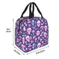 thumbnail image 4 of Kdxio mushroom rainbow color Skull Print Insulated Lunch Bag,Reusable Tote Lunch Box for Women Men,Leakproof Cooler Lunch Bags for Work Office Travel Picnic, 4 of 6