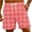 Red-A, variant on Penkiiy Men Drawstring Valentine's Day Love Print Beach Casual Trouser Shorts Pant 3XL White