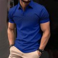 thumbnail image 4 of Camisas de Manga Larga para Hombres Suéter Cremallera Impresión Solapa Cuello, Blusa Casual para el Invierno, 4 of 6