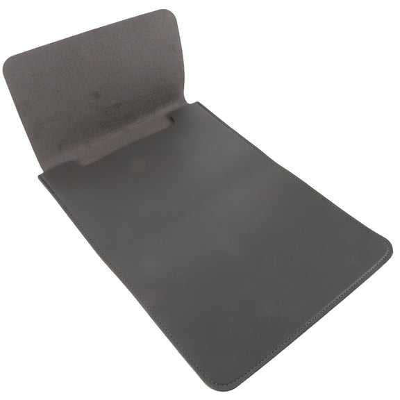 Laptop Protective Case in Dark Grey PU Leather for Storage with ScratchResistant Design Fits 14 Inch