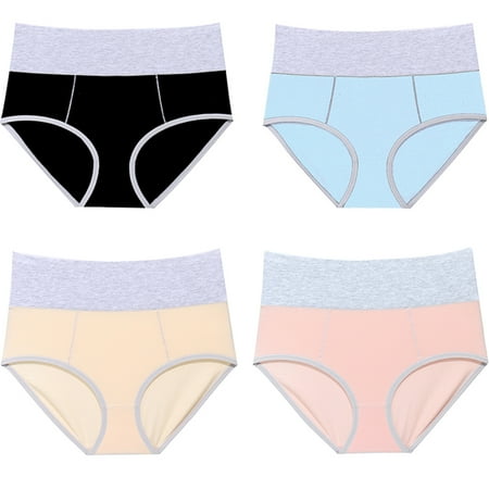 

Asoul Women s Cotton Plus Size High Rise Panties 4-Pack