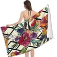 thumbnail image 2 of PHYHOO Floral Pattern Oversized Quick Dry Microfiber Beach Towel Spring Floral Lightweight Sand Free Towel Super Soft &amp; Absorbent for Travel Swimming Sports 30x60in, 2 of 8