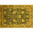 thumbnail image 1 of Ahgly Company Machine Washable Indoor Rectangle Oriental Yellow Industrial Area Rugs, 2' x 5', 1 of 4