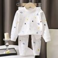 thumbnail image 6 of FSYBOA Boys Cotton Outfit Set Size 6, 2 Piece Soft Crew Neck Casual Tops and Pants White, 6 of 7
