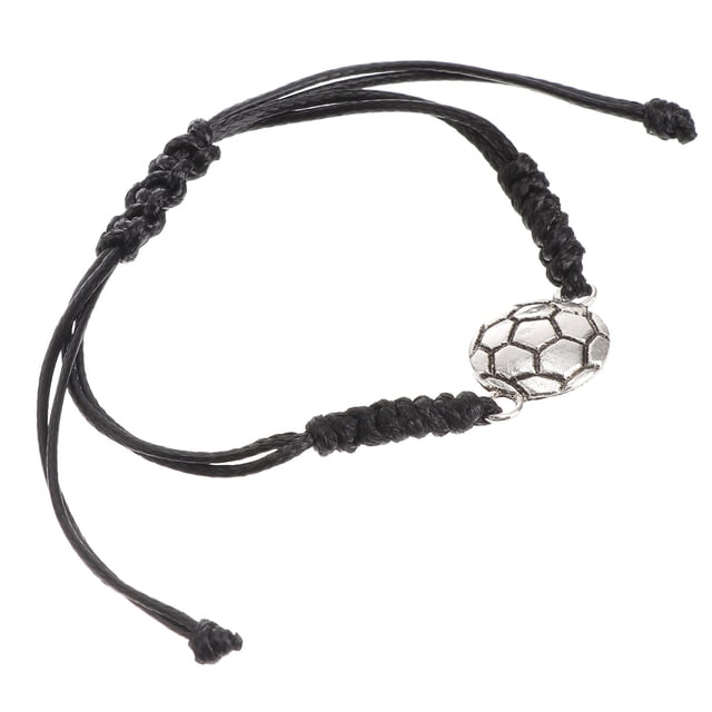 ifundom Hommes Femmes 3 Pcs Bracelet Breloque de Soccer à Perles Rondes Imperméable Port Quotidien 11x0.5 Po