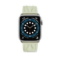 thumbnail image 3 of Wave Grain Compatible with Apple Watch Band 41mm 40mm 38mm, Genuine Leather Band Replacement Strap Compatible with iWatch Series 9/8/7/6/5/4/3/2/1/SE2/SE,Beige, 3 of 7