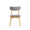 thumbnail image 7 of Noble House Sadie Indoor Mid Century Modern Fabric Dining Chairs, Set of 4, Grey+Natural, 7 of 7