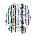 thumbnail image 3 of TaTaai Femmes Imprimé Mardi Gras Mode Chandail en Molleton Col Rond Ample Haut Décontracté Manches Longues Sans Capuche Chandail pour Usage Quotidien Rue Bureau Doux Confortable Élégant Cadeau, 3 of 3