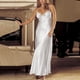 thumbnail image 4 of Gibobby arnés para mujer Vestido de mujer Satén Ropa interior larga Sexy Lencería Sleepskirt Lace Lace(Blanco, XXXL), 4 of 4