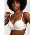 thumbnail image 2 of Women's Balconette Bra Lace Lightly Padded Demi Full Coverage Bras Underwire Support, 2 of 4