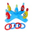 thumbnail image 4 of [Con Video] Juguete Acuático Bolos Inflable Cruz Juego para Anillo Lanzamiento Combinación (1 Cruz + 2 Círculos Rojos + 2 Círculos Azules), 4 of 9