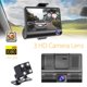 thumbnail image 5 of 4 pulgadas 1080P HD 170° 3 Lentes Coche DVR Dash G-sensor Recorder+Rearview Cam Tmvgtek Accesorios para autos y motos, 5 of 6