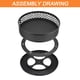 thumbnail image 5 of Organizador giratorio Uxcell Lazy Susan con altura ajustable para despensa, gabinete, mesa, negro, 5 of 7