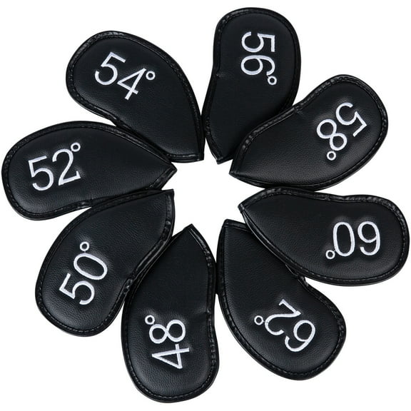 8pcs PU Leather Iron Wedges Golfs Club Head Covers Golfs Iron Headcover Protective Covers to Protect Your Golfs Club