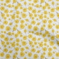 thumbnail image 1 of oneOone Cotton Jersey Yellow Fabric Florals Sewing Material Print Fabric By The Yard 58 Inch Wide, 1 of 5