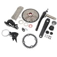thumbnail image 2 of Kit de cambio de bicicleta con volante ligero de 8 velocidades de 46 dientes y cadena de cambios, desviador trasero para bicicletas de carretera y montaña, placa dentada de 32 dientes., 2 of 14