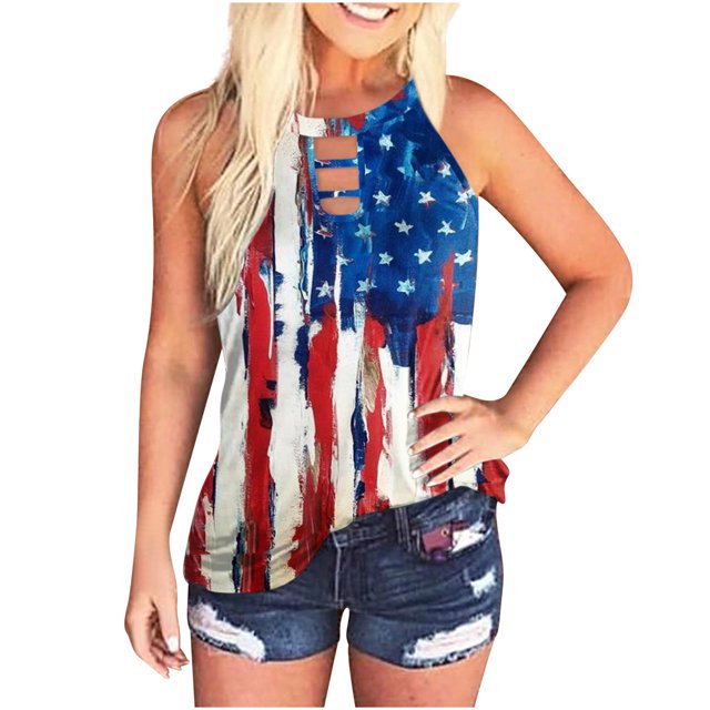 Blusa sin mangas con cuello redondo a la moda para mujer Pompotops lopia991910