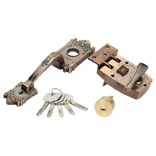 Cerradura de seguridad para puerta, cilindro resistente al desgaste, herrajes resistentes y antirrobo. A