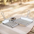 thumbnail image 4 of XIPYYKM Hot Dog Roller Sausage Rack with Long Handle, BBQ Griller For Evenly Cooked Dogs, 5 Capacity, Silver, 4 of 8