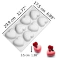 thumbnail image 2 of ZHAOCHENG Molde de silicona con forma de corazón de 8 cavidades, molde de silicona para pasteles, velas, molde para hornear, molde para jabón, pudín, pasteles y chocolates, 2 of 5