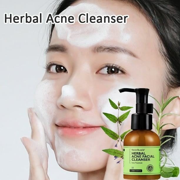 Herbal Face Cleanser Soothes AcneProne Skin Deep Pore Cleaning Oil