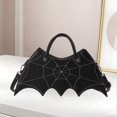 thumbnail image 1 of Crossbody en forma de murciélago con bolso de hombro con cremallera para la fiesta Halloween al aire libre Negro, 1 of 8