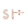 thumbnail image 1 of Lindbes Sterling Silver Stud Earrings  14K Gold, 1 of 6