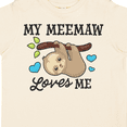 thumbnail image 4 of Inktastic My Meemaw Loves Me with Sloth and Hearts Boys or Girls Toddler T-Shirt, 4 of 5
