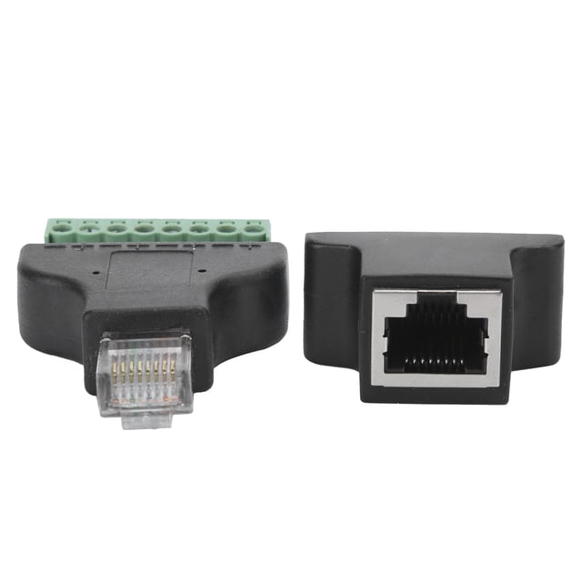 Conector RJ45 macho hembra a 8 pines diseño resistente Enchufe macho hembra RJ45 Enchufe macho hembra RJ45 puertos de vídeo RJ45 de plástico para red