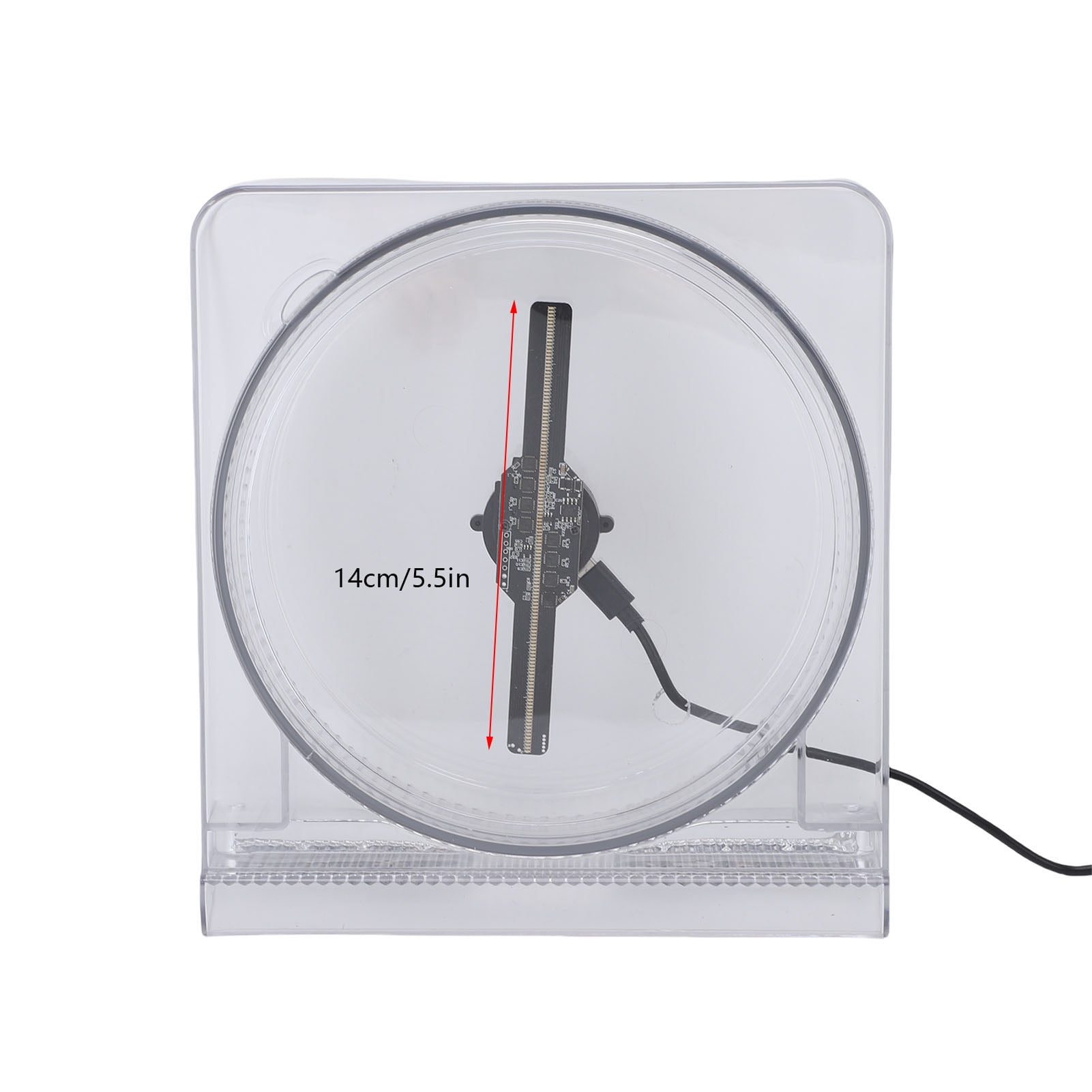Elowen 3D Hologram Projector Holographic 3D Hologram Fan 5.5 Inch 2000x128 APP Control 3D Holographic Projector Advertising Display Fan with 128 LED Beads for Shop Party Bar
