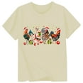 thumbnail image 3 of Ulitacool Tops For Girls Christmas O Neck Letter Graphic Short Sleeve Tee 0-1 Years Beige, 3 of 3