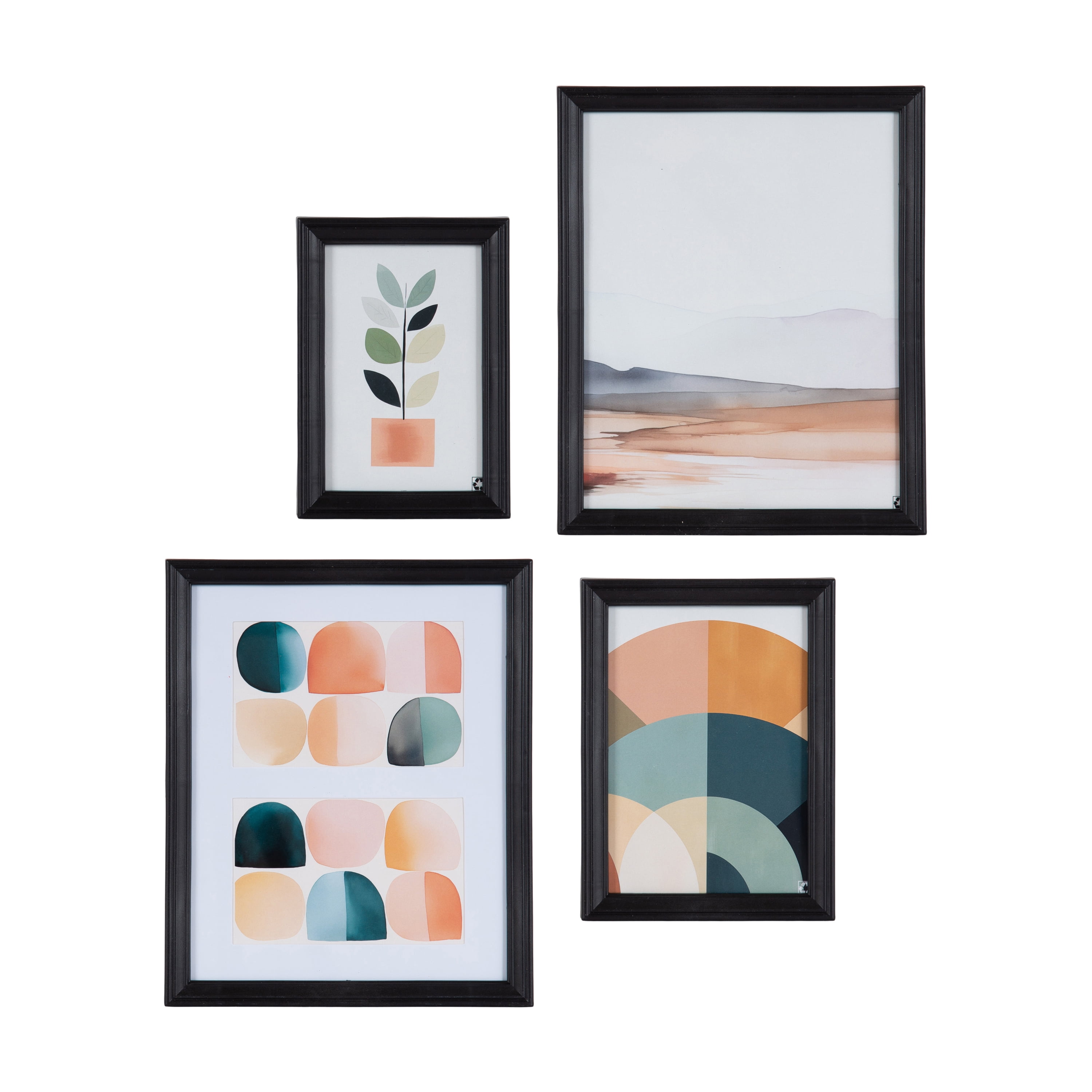 (2 pack) DesignOvation 8x10 Casual Black Decorative Tabletop Picture Frame