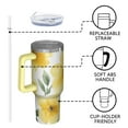 thumbnail image 4 of OBREWU Pioneer Flower Tumbler with Handle and Lid,Pioneer Flower 40oz Double Wall Vacuum Insulated Tumbler,Cups Gift for Women and Men, 4 of 7