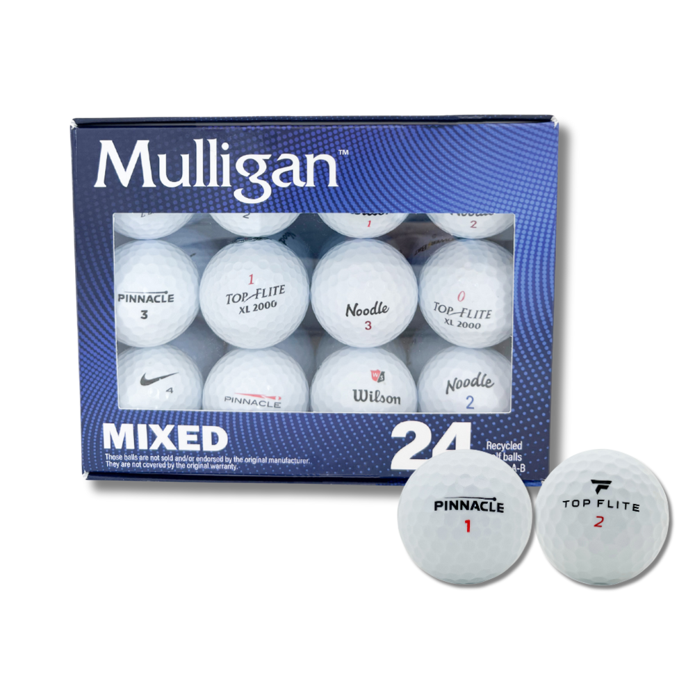 Mulligan 24-Pack Recycled White Golf Balls, Mixed Brands photo 4