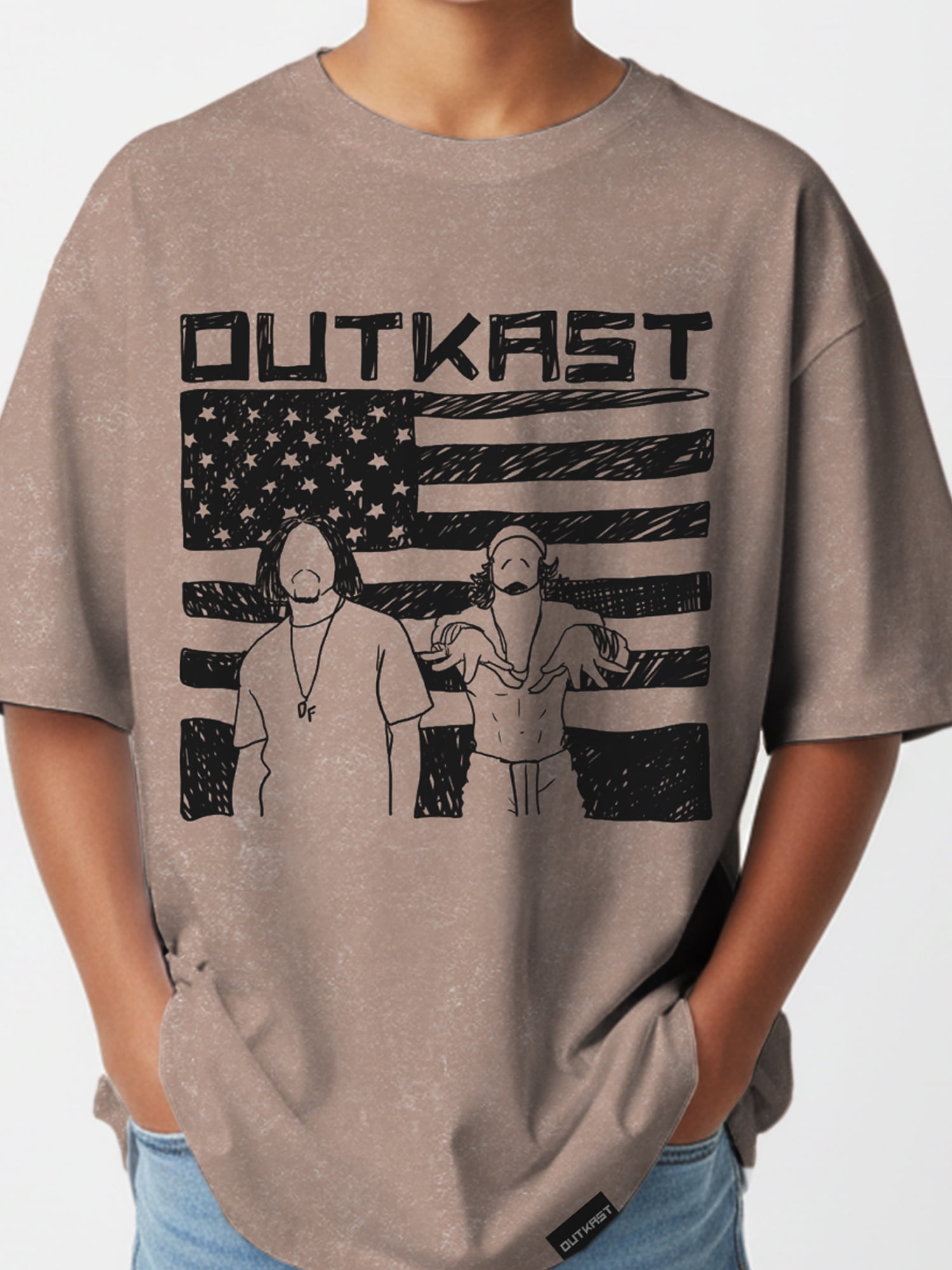 Outkast, Boys' Mineral Wash Graphic T-Shirt, Sizes 4-18