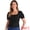 Black, variant on DARING DIVA Women's Square Neck Puff Sleeve Victorian Vintage Top XS Black