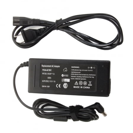 AC Power Adapter Charger For Sony Vaio PCG-FX200 + Power Supply Cord 19.5V 3A 58W (Replacement Parts)