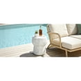thumbnail image 4 of TENGDA Double Barrel Shape Concrete Side Table, Modern Patio Accent Table with Crack Texture, Multi-use Garden Stool for Outdoor Decor, 4 of 14