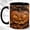 Black, variant on Jack O Lantern Coffee Mug, Autumn Leaves Mug, Ceramic 11 oz