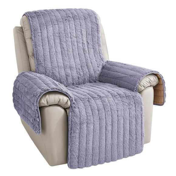 RBSC Home Plush Recliner Slipcover 23 Inches Chair Covers Artificial Wool Lazy Boy Cover Quilted Cover for Recliner Chairs and Furniture Soft Warm
